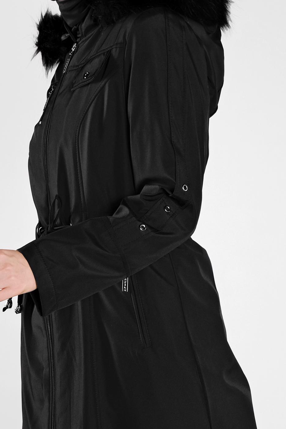 Vêtements hijab NOIR CABAN ZIPPÉ AVEC FERMETURE TAILLE-NOUÉE 632-1 