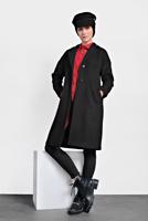 Tesettür giyim SİYAH ALVİNA DÜĞMELİ CEPLİ KAŞE KABAN 90005	