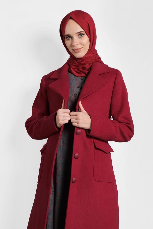 Tesettür giyim  KLASİK KABAN 90024  - TRENDTESETTÜR