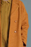 Tesettür giyim TURUNCU ALVİNA KLASİK DÜĞMELİ KABAN 90073