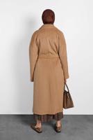 Tesettür giyim KAHVE ALVİNA KLASİK DÜĞMELİ KABAN 90074 