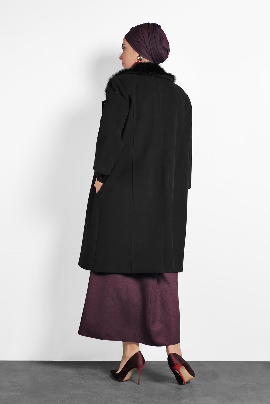 Vêtements hijab NOIR ALVINA CABAN À MANCHES TROIS-QUATRE 90086