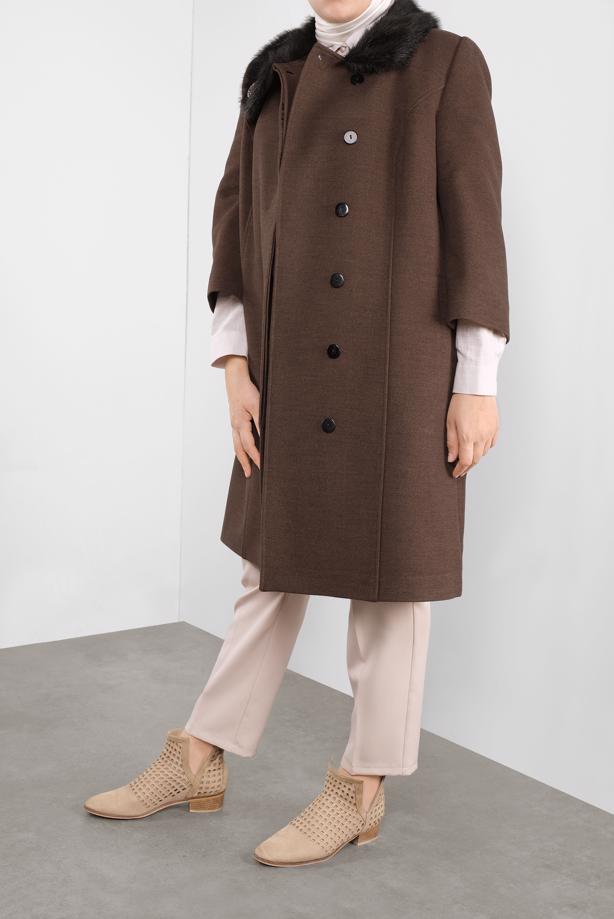 Vêtements hijab BRUN ALVINA CABAN À MANCHES TROIS-QUATRE 90086 - TRENDTESETTÜR