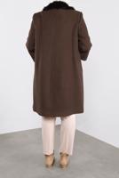 Hijab clothing BROWN ALVINA THREE-QUARTER COAT 90086 