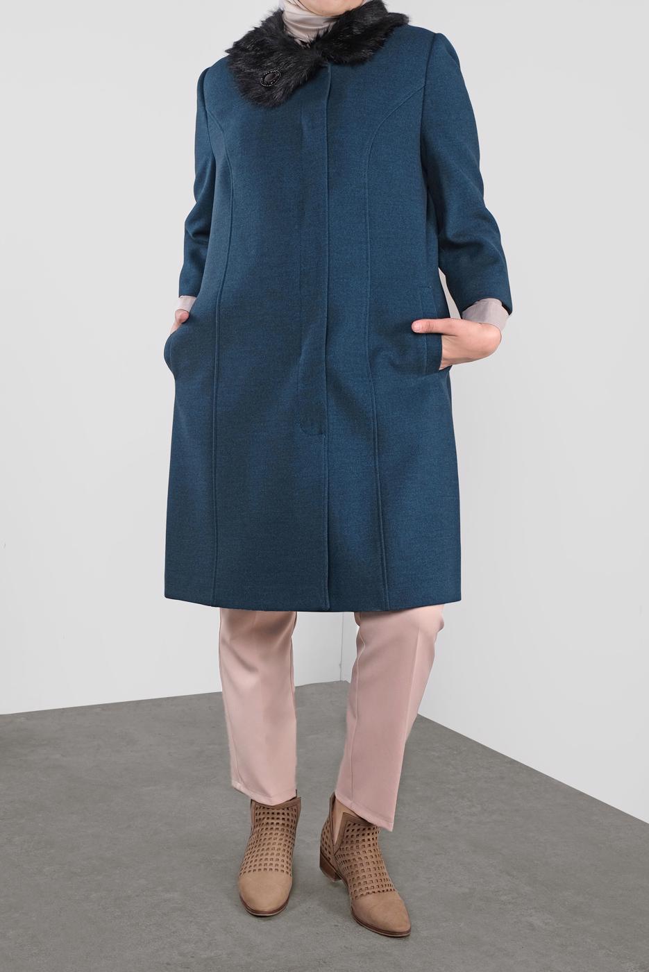 Vêtements hijab BLEU ALVINA CABAN À MANCHES TROIS-QUATRE 90086