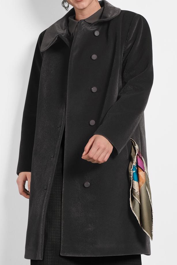 Vêtements hijab GRIS ALVINA CABAN À COL CLAUDINE 90088  - TRENDTESETTÜR