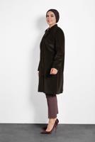 Vêtements hijab BRUN ALVINA CABAN À COL CLAUDINE 90088 