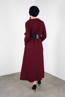 Tesettür giyim BORDO KAZAYAĞI KABAN 0155 