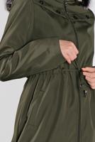 Vêtements hijab KAKI CABAN AVEC CAPUCHE 453 