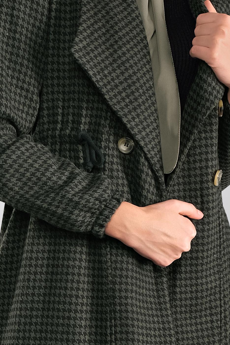 Tesettür giyim HAKİ PAMUKLU KAZAYAĞI KABAN 0855 