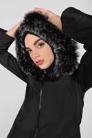 Tesettür giyim SİYAH KÜRKLÜ KAPÜŞONLU KABAN 2004