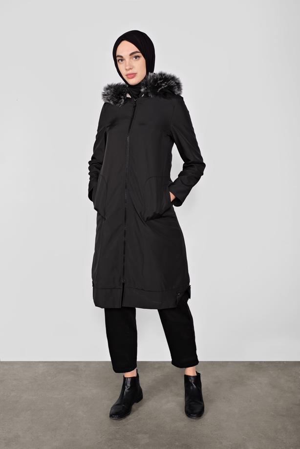 Vêtements hijab  FAUX-FUR-TRIM HOODED COAT 2004 - TRENDTESETTÜR