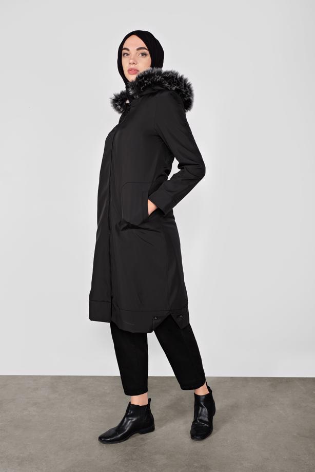 Vêtements hijab  FAUX-FUR-TRIM HOODED COAT 2004 - TRENDTESETTÜR
