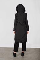 Tesettür giyim SİYAH KÜRKLÜ KAPÜŞONLU KABAN 2004