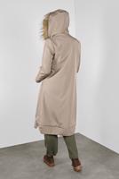 Tesettür giyim VİZON KÜRKLÜ KAPÜŞONLU KABAN 2004