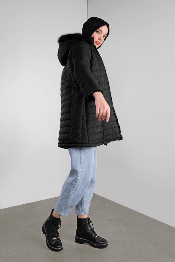 Hijab clothing  HOODED PUFFER COAT 3001 - TRENDTESETTÜR