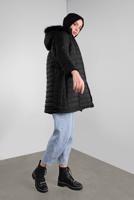 Hijab clothing BLACK HOODED PUFFER COAT 3001