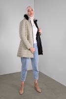 Vêtements hijab BEIGE CABAN RÉMBOURRÉ À CAPUCHE 3001 