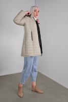 Vêtements hijab BEIGE CABAN RÉMBOURRÉ À CAPUCHE 3001 