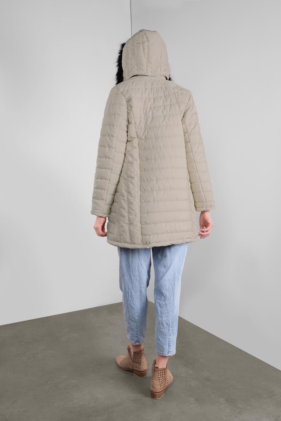 Vêtements hijab BEIGE CABAN RÉMBOURRÉ À CAPUCHE 3001 