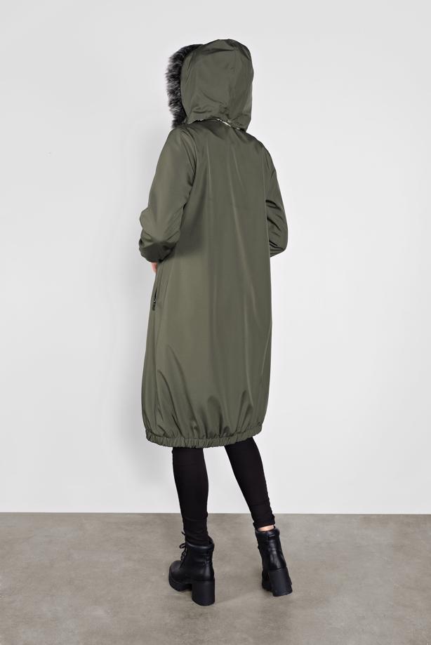 Vêtements hijab  FAUX-FUR-TRIM HOODED COAT 3004 - TRENDTESETTÜR