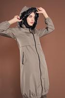 Vêtements hijab VISON CABAN À CAPUCHE EN FOURRURE 3004 