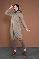 Vêtements hijab VISON CABAN À CAPUCHE EN FOURRURE 3004 