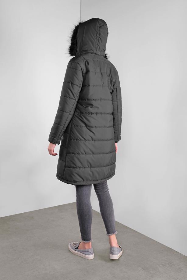 Vêtements hijab  ZIPPED HOODED PUFFER COAT 4001 - TRENDTESETTÜR