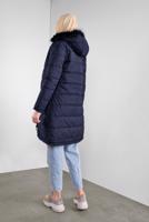 Vêtements hijab BLEU MARINE MANTEAU ZIPPÉ À REMBOURRÉ À CAPUCHE 4001 