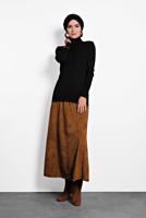 Tesettür giyim SİYAH ALVİNA BOĞAZLI KAZAK 40073 