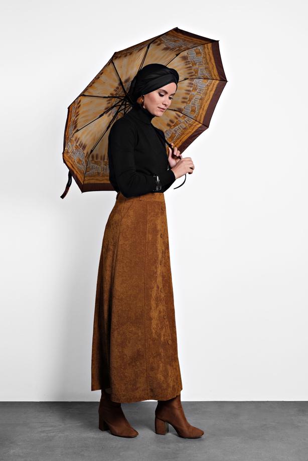 Tesettür giyim SİYAH ALVİNA BOĞAZLI KAZAK 40073  - TRENDTESETTÜR