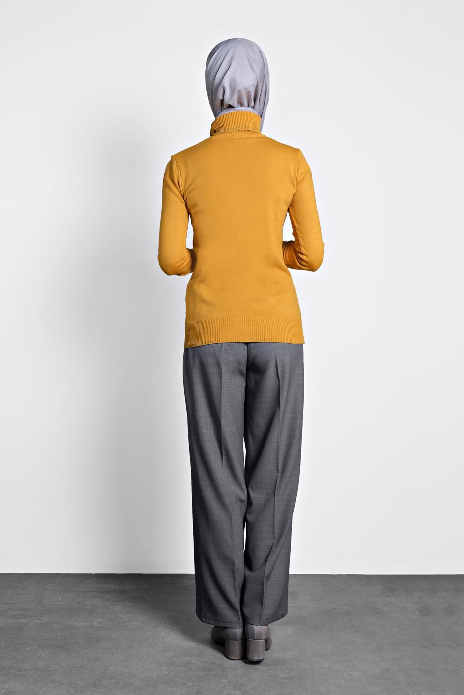 Vêtements hijab ORANGE ALVINA PULL À COL ROND 40073