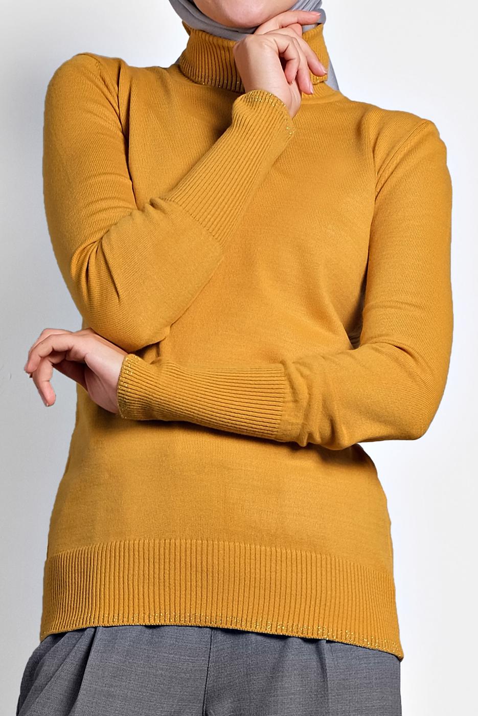 Vêtements hijab ORANGE ALVINA PULL À COL ROND 40073