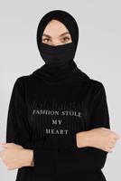 Hijab clothing BLACK ALVINA COTTON MASK 8000
