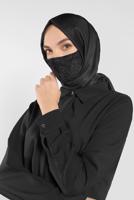 Hijab clothing BLACK ALVINA LACY MASK 8001 