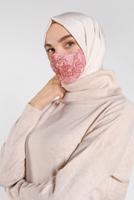 Vêtements hijab POUDRE ALVINA MASQUE EN DENTELLE 8001 