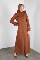 Hijab clothing TABA ALVINA HOODED SMOCKED WAIST COAT 90048 