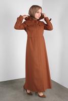 Hijab clothing TABA ALVINA HOODED SMOCKED WAIST COAT 90048 