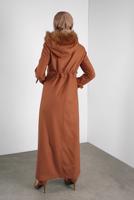 Hijab clothing TABA ALVINA HOODED SMOCKED WAIST COAT 90048 