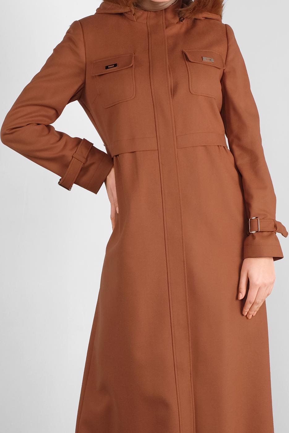 Hijab clothing TABA ALVINA HOODED SMOCKED WAIST COAT 90048 