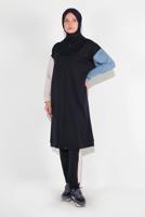 Tesettür giyim LACİVERT KAPÜŞONLU FERMUARLI EŞOFMAN TAKIM 28104 