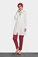 Tesettür giyim KIRMIZI ALVİNA HAVUÇ PANTOLON 70002