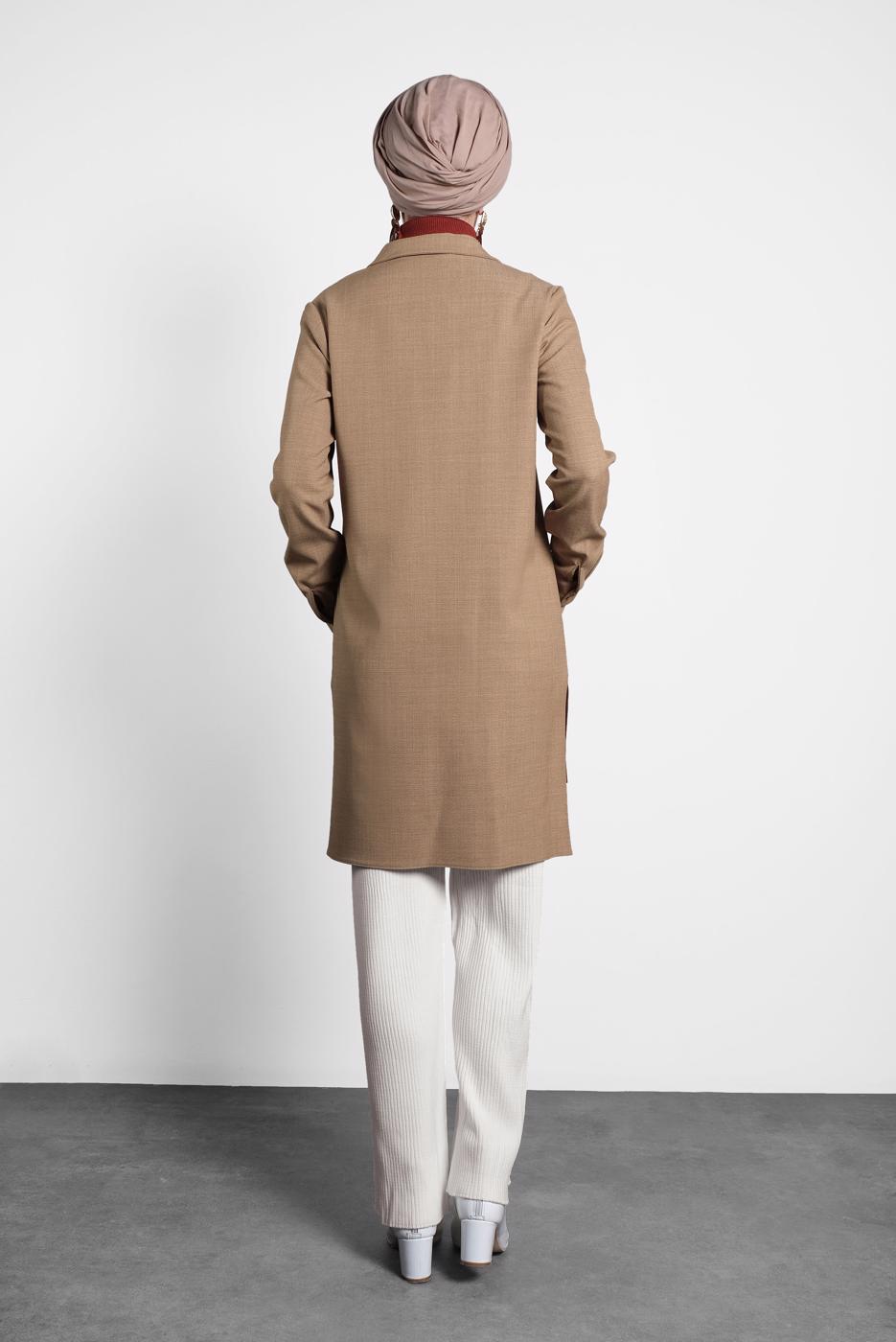 Tesettür giyim KREM ALVİNA BOL PAÇA PANTALON 70010	