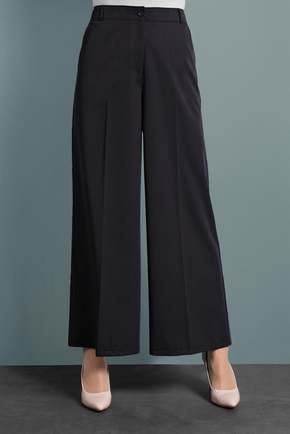 Tesettür giyim LACİVERT ALVİNA GENİŞ KESİM PANTOLON T 70038