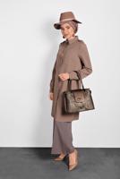 Tesettür giyim VİZON ALVİNA GENİŞ KESİM PANTOLON T 70038