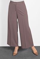 Tesettür giyim VİZON ALVİNA GENİŞ KESİM PANTOLON T 70038