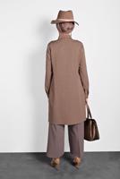 Tesettür giyim VİZON ALVİNA GENİŞ KESİM PANTOLON T 70038