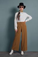 Tesettür giyim KAHVE ALVİNA BOL PAÇA PANTOLON 70040	