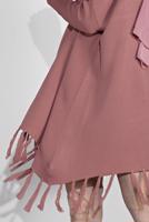 Tesettür giyim PEMBE PÜSKÜLLÜ PANÇO 5032