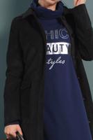 Tesettür giyim SİYAH ALVİNA FİTİLLİ KADİFE PARDESÜ 10143